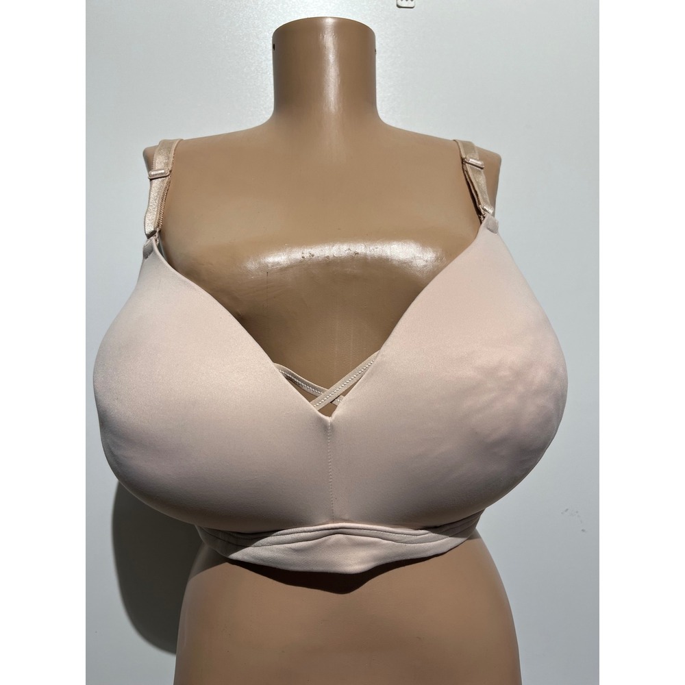 Torrid 360 Back Smoothing Wireless Bra Beige Nude 46DDD Plus Size